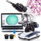 thumbnail image 1 of Microscopio Binocular LED serie B120 de AmScope 40X-2500X +5 MP, 1 of 8