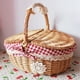 thumbnail image 2 of Canasto de Picnic de Mimbre Tejida a Mano con Forro Lavable para Pan y Frutas, 2 of 5