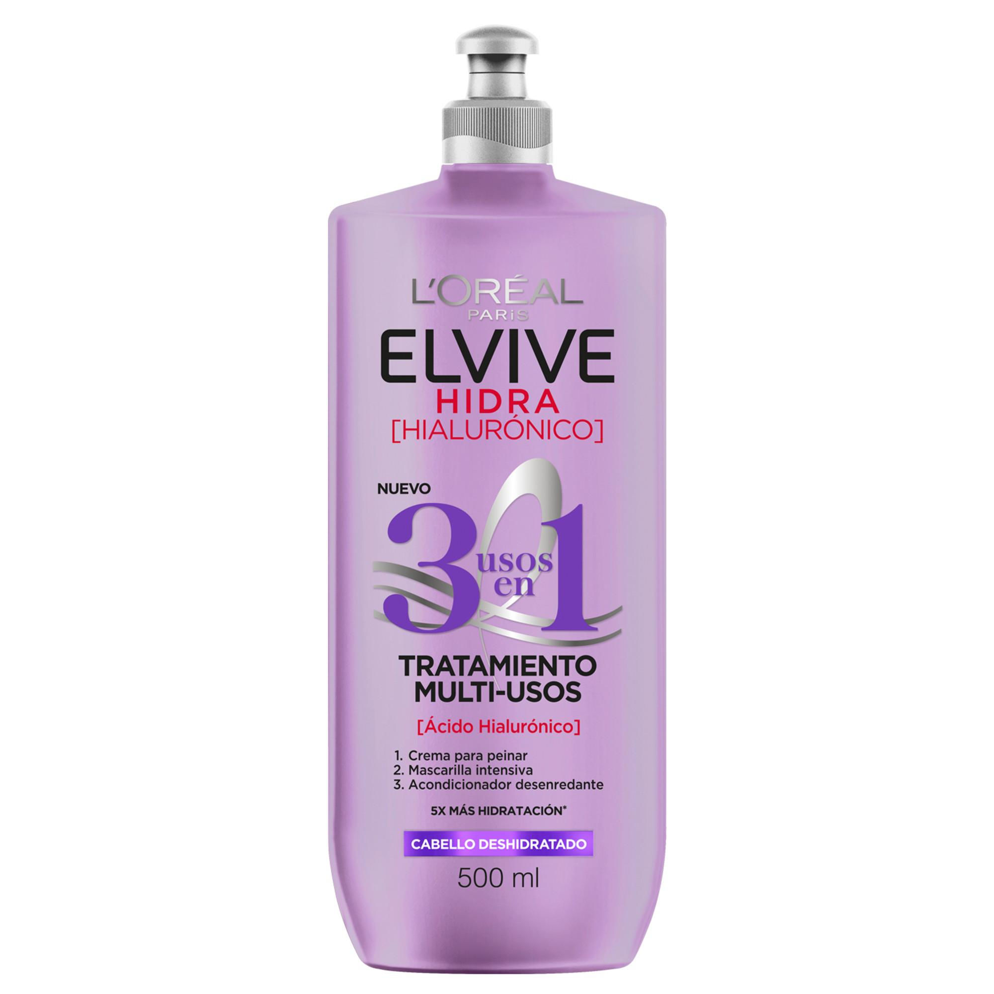 Crema Tratamiento Hidra Hialuron 3 En 1 500 ml Elvive