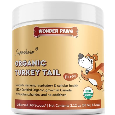 Suplemento Wonder Paws Con Forma De Hongo De Cola De Pavo Orgánico Para Perros