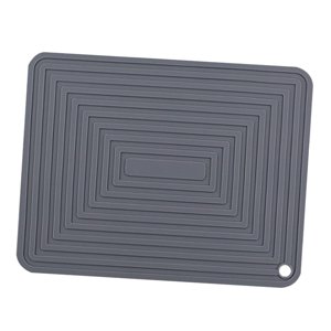 Magideal - Alfombrilla De Silicona Para Platos, Soporte Para Calientes A Prueba De Agua, Aislamiento Térmico 45X40Cm De Secado De Utensilios , Gray Gris