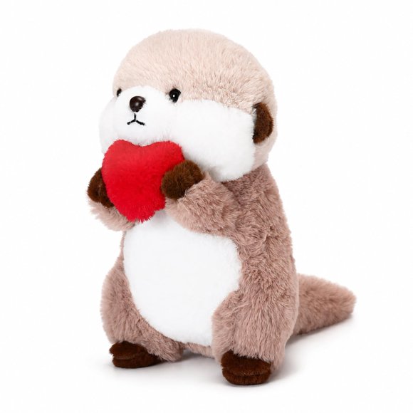 Peluche Riuhot Nutria 25 cm con Corazón Rojo