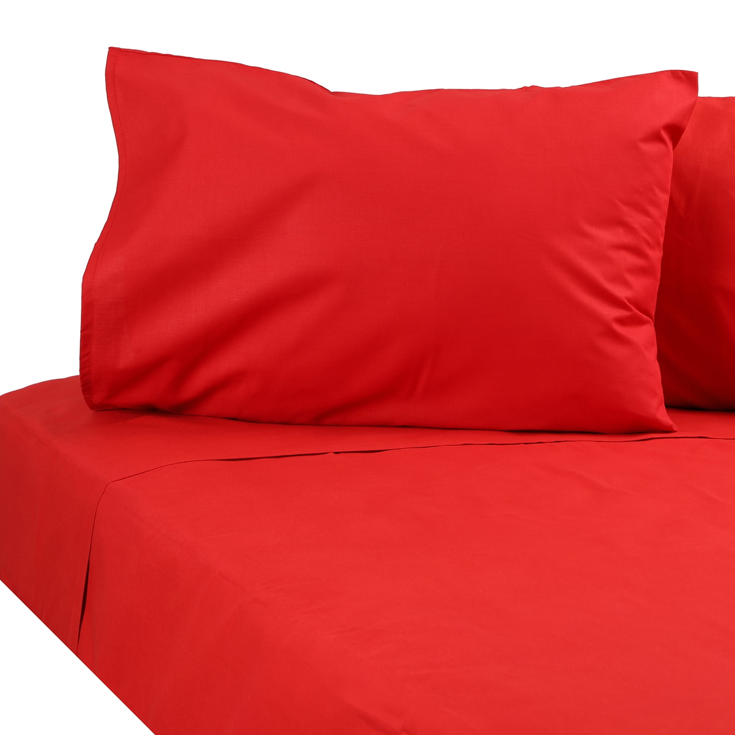 Sueño Blanco - Juego De Sabanas 2 Plaza Color Rojo