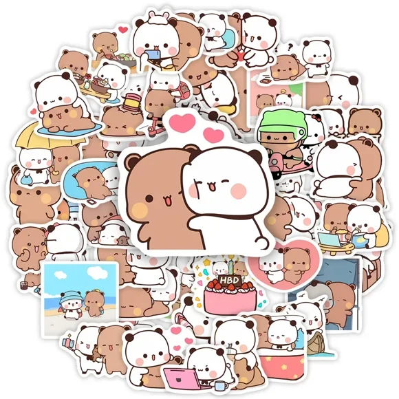 Set Stickers calcomonias ositos Cute Bubu y Dudu