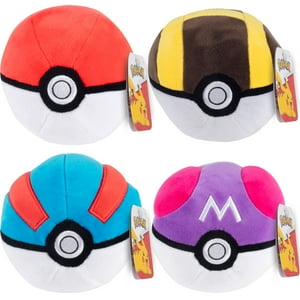 Peluche Pokémon 5 Pokémon Ball, Paquete De 4 Para Niños De 2 Años O Más