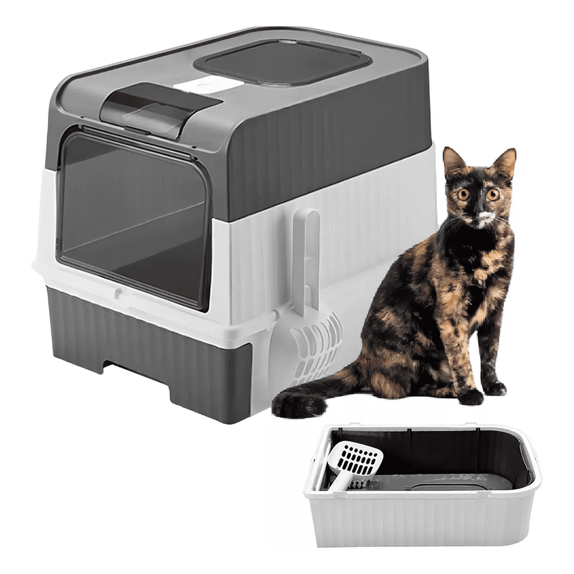 Genérico - Arenero Para Gatos Cerrado Con Pala Puerta Filtro Sanitario
