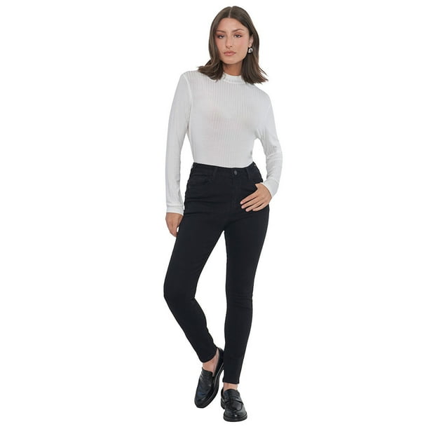 Jeans Mujer Skinny Fit Negro Corona
