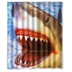 thumbnail image 1 of Cortina de ducha Shark Show My Teeth, juego de cortina de baño con ganchos, tamaño 60 x 72 pulgadas, 1 of 3