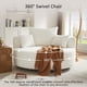thumbnail image 3 of 360° Swivel Chair Accent Barrel Chair Swivel Round Sofa Chair with 3 Removable Pillows for Living Room, Bedroom, Office and Hotel,Beige, 3 of 3