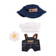 thumbnail image 3 of Camiseta Y Pantalones De Muñeca De Peluche, Traje De Manga Corta Para Muñeca De 5,91 Pulgadas, Traje Con Sombrero Azul, 3 of 3