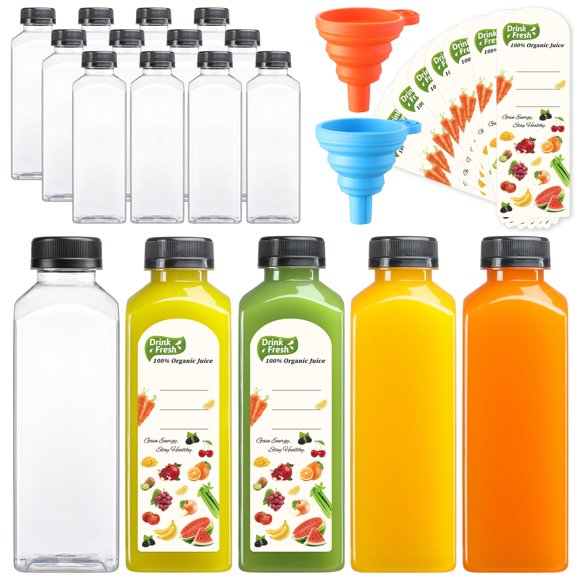 Botellas AOZITA 480 ml Pack de 12 reutilizables de plástico