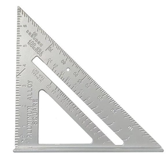 Escuadra 7 In Aluminio Doble Cara Grabada