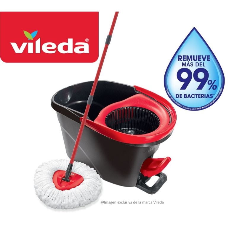 Vileda - Balde Con Pedal Y Mopa Easy Wring Y Clean