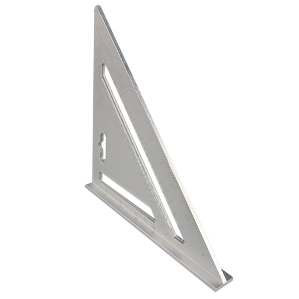 Regla Triangular de Aleación de Aluminio, Medidores de Estructura de Construcción, Diseño de Medición Ol, Regla de ángulo Cuadrado para Ingeniero Carp Blanco