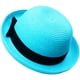 thumbnail image 3 of Sombrero Bombín para Mujer, Hombre, Sombrero de Verano, Sombrero para el Sol para Niñas, Gorras para Hombre, Sombrero para el Sol, Visera para Mujer, Sombrero de Pescador, Engarce, Viaje, Azul, 3 of 4