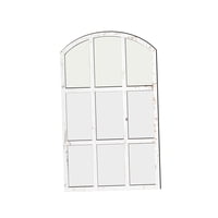 Bothyi - Espejo De Pared Con Rejilla De Espejo De Ventana Arqueada Para Granja, Sala De Estar