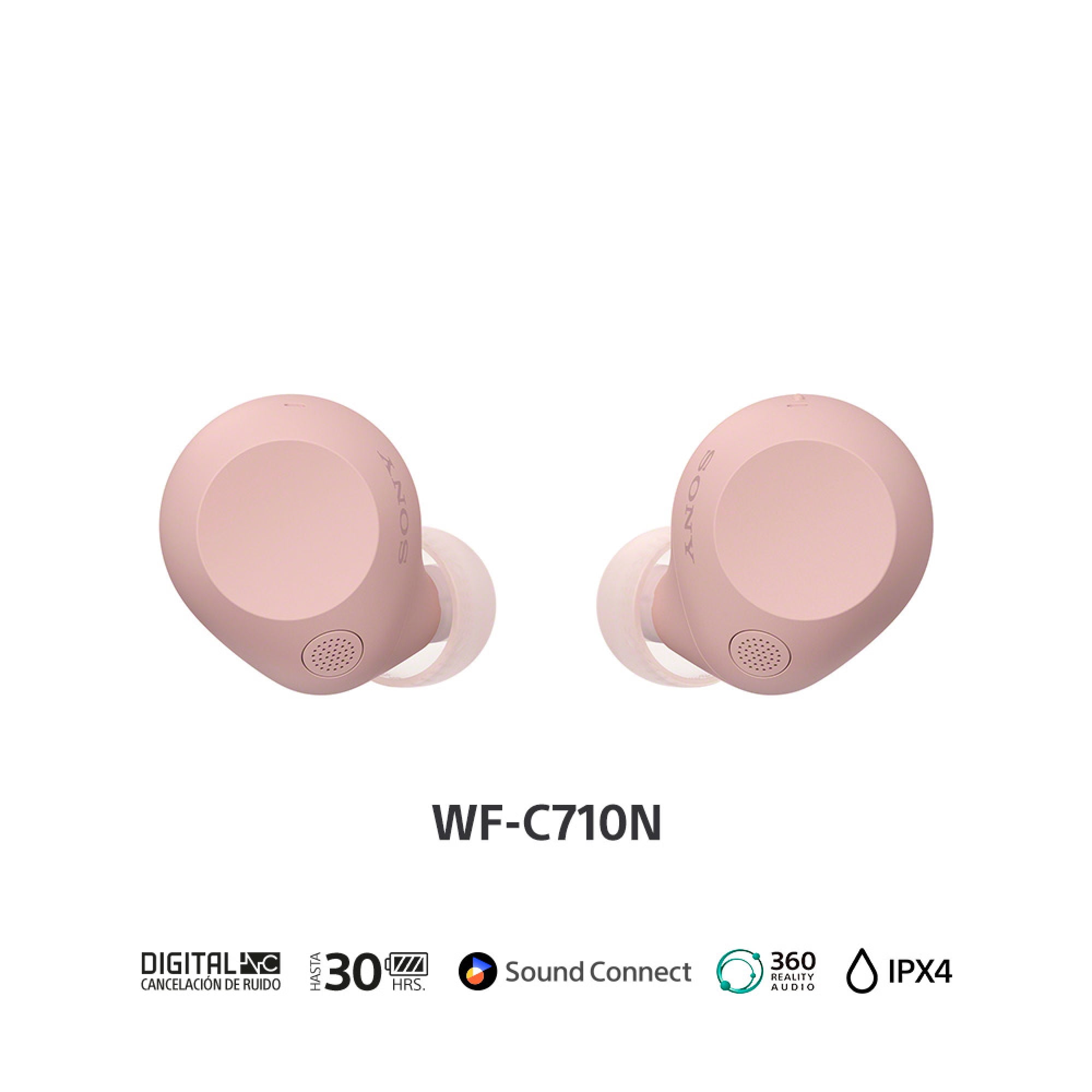 Audífonos In Ear Sony WF-C710N/P noise Cancelling Bluetooth Rosado