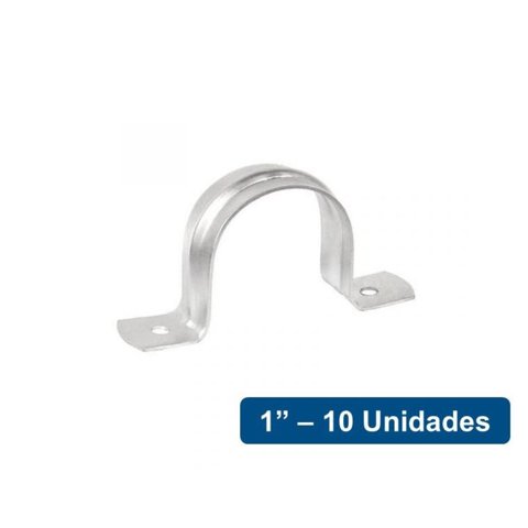 Volteck - Abrazaderas Omega Metálicas 1"" 10Un