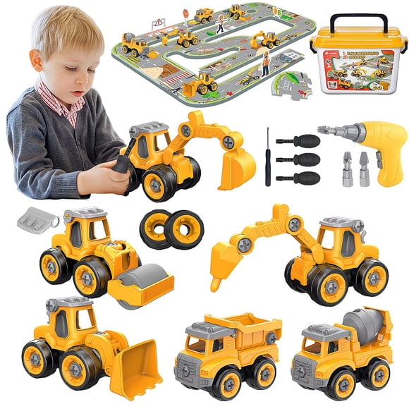 Camión de construcción Trovogil Take Apart Excavator para niños de 3 a 8 años