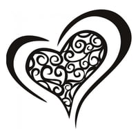 Rienda Libre Graphics - Decomural Swirl Heart Valentines Ws-15381