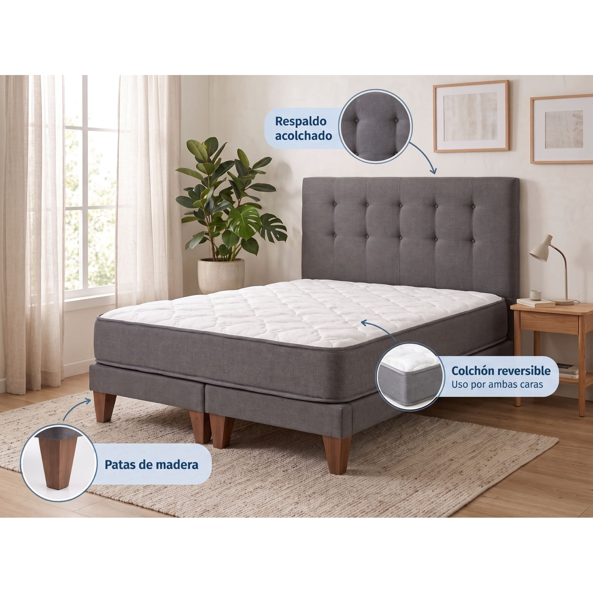 Combos Dormitorio 2 Plaza: Ofertas y mejores marcas - Lider.cl
