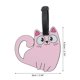 thumbnail image 2 of Unique Bargains 1 Pc Etiqueta de Equipaje con Patrón de Gato para Viajar Rosa Claro, 2 of 5