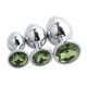 thumbnail image 1 of Tapones De Pesas De Acero Inoxidable Tapón Anal Juguetes Para Adultos Con Joyas Verde Claro, 1 of 5
