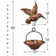 thumbnail image 2 of Cadena de lluvia Finphoon de cobre de 2,6 m con diseño de loto y colibrí, 2 of 6