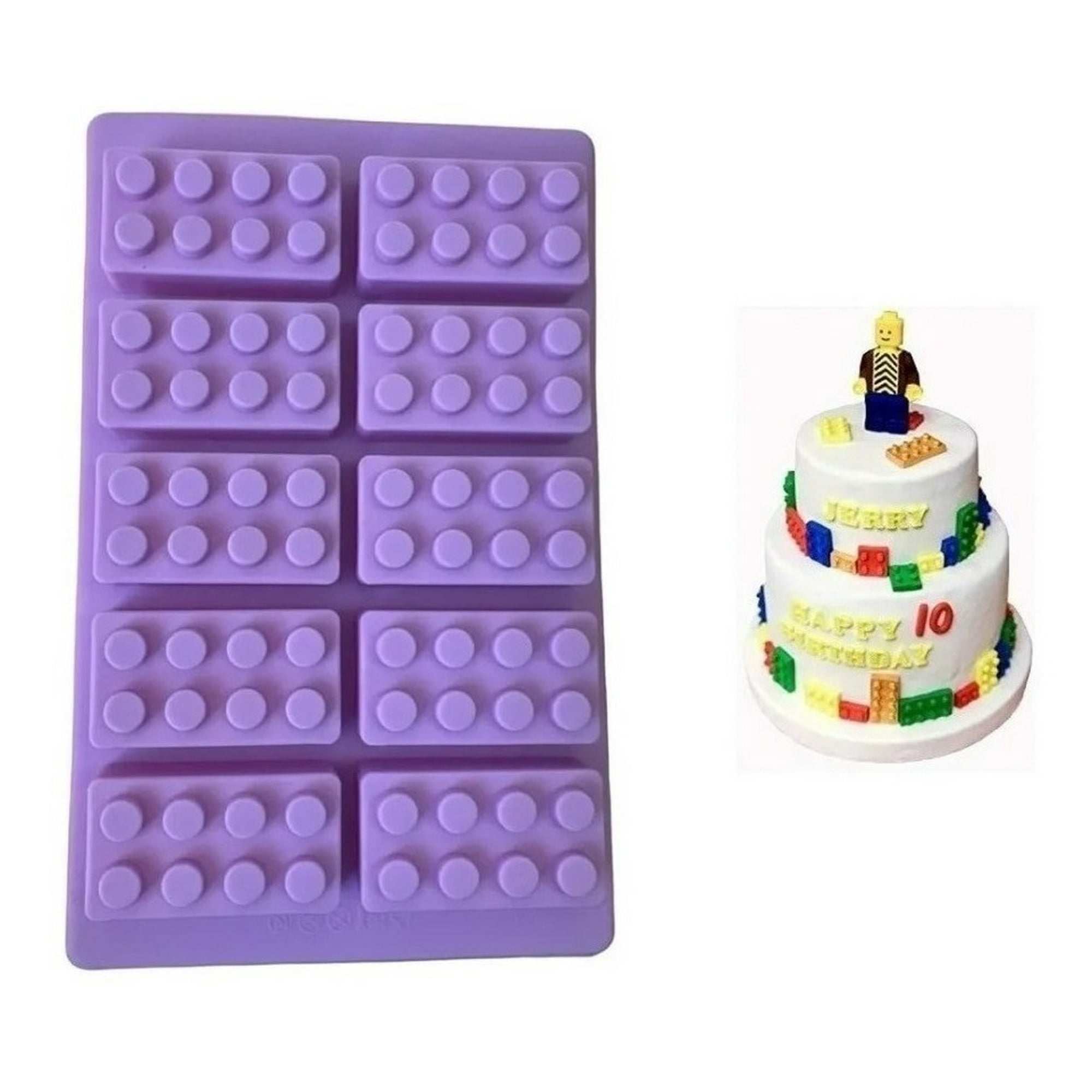 Genérico - Molde De Silicona Molde Fondant Molde Reposteria Molde Bloques