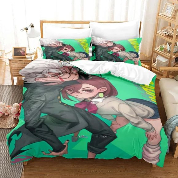 ed Cartoons Dandadan Takakura Ken Bedding Set Bed Set Adult Kid Bedroom Duvetcover Sets Bed Sheets