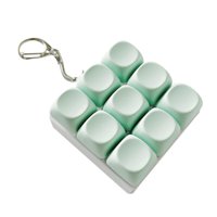 Magideal - Mini Llavero Con 9 Botones, Juguete Para Dedos, 2,3 X 2,3 X 1,2 Pulgadas, Material De Pvc, Para Bolsos, Accesorios De Decoración. Verde