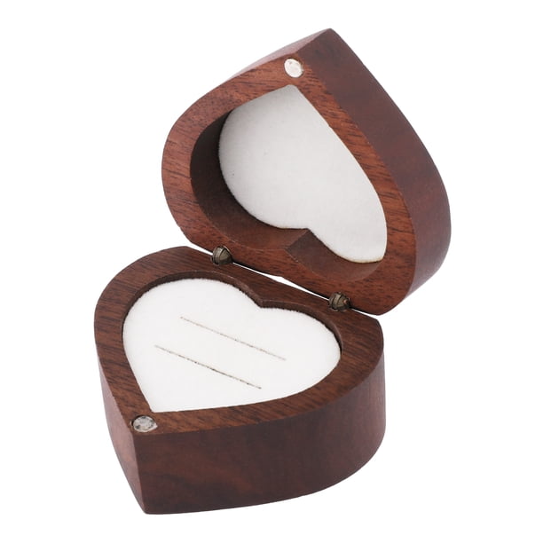 Caja de Anillo de Terciopelo REGALWOVEN para Propuesta, Boda, Ceremonia, Caja de Almacenamiento de Anillos de Joyería 1 PC Soporte de Anillo Blanco 2*2*1.3in
