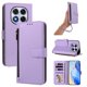 thumbnail image 1 of Funda con Billetera para [Xiaomi Redmi Note 14 Pro 5G] con Bolsillo Zipper y Tarjetero Morado claro, 1 of 6