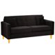 thumbnail image 2 of Sofa New Retro 3 Cuerpos Felpa 04 Negro, 2 of 5