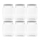 thumbnail image 1 of Frascos de Almacenamiento de Plástico CLEARVIEW CONTAINERS 64 oz Paquete de 6 con Tapa Blanca, 1 of 6