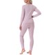 thumbnail image 3 of INSPIRE CHIC Conjuntos de Ropa Interior Térmica para Mujeres, Camiseta de Manga Larga Ultraligera y Suave, Conjunto de Leggings, Capa Base, Ropa Térmica de Invierno, Long Johns, L Púrpura, 3 of 5
