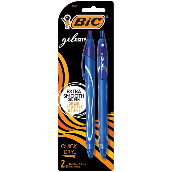Bolígrafo BIC Gelocity 0,7 mm Azul Pack 2 Punta Media Gel
