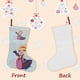 thumbnail image 3 of Mi Bella Genio Tema: Calcetines de Navidad, fino lino blanco para colgar en escaleras y chimenea, decoración navideña para el hogar, regalo de Navidad.54cm×38cm, 3 of 5