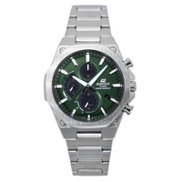 Casio - Reloj Cronógrafo Solar Para Hombre Edifice Slim Line Acero Inoxidable Dial Verde Efs-S570D-3A 100M