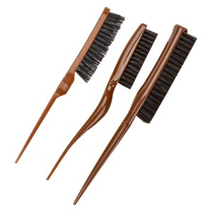 Magideal - Juego De 3 Brochas Para Burlar, Juego De Peines Para Peinar El Cabello, Cepillo Para Bordes De Cabello, Peine Para Peinar, Herramienta De , J