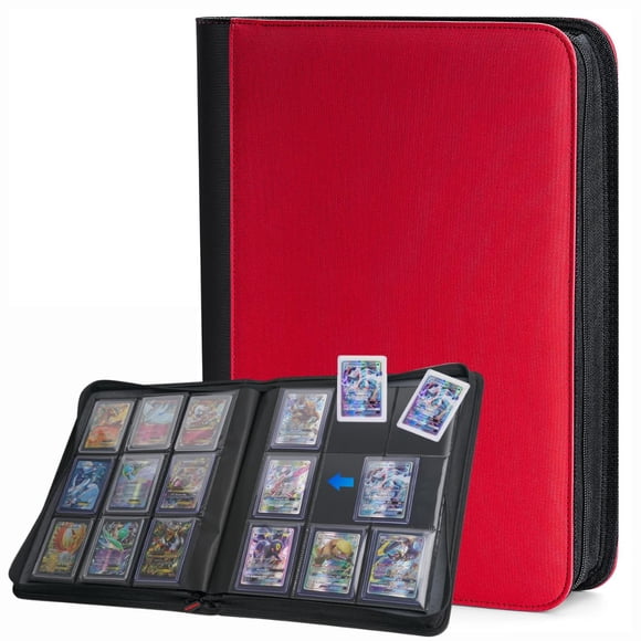 Carpeta PREZA para Toploaders de 216 cartas, 9 bolsillos, roja