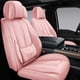 thumbnail image 1 of Fundas de asiento de coche NS YOLO Universal de piel rosa, 5 asientos, 1 of 9
