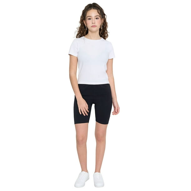 Calza Niña Teen Biker Color Negro Corona