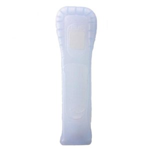 Genérico - Funda Protectora De Silicona Y Correa De Mano Compatibles Con El Mando De Nintendo Wii-Blanco