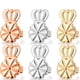 thumbnail image 1 of 3 pares de elevadores de pendientes, cierres hipoalergénicos para orejas caídas, cierres de corona ajustables para pendientes pesados., 1 of 8
