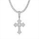 thumbnail image 1 of Collar con Cruz de Moissanita de 5 Mm para Hombre Color D VVS1 Collar de Tenis para Mujer Colgante de Moissanita de Plata Esterlina S925 Joyería Religiosa para Hombre 16-20 Pulgadas, 1 of 5
