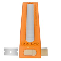 Cleanan - Paquete De 100 Cuchillas De Afeitar De Un Solo Filo Con Dispensador De Acero Al Carbono