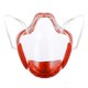 thumbnail image 5 of Protector Facial Transparente Transparente Cubierta Bucal Reutilizable Boca Roja, 5 of 5