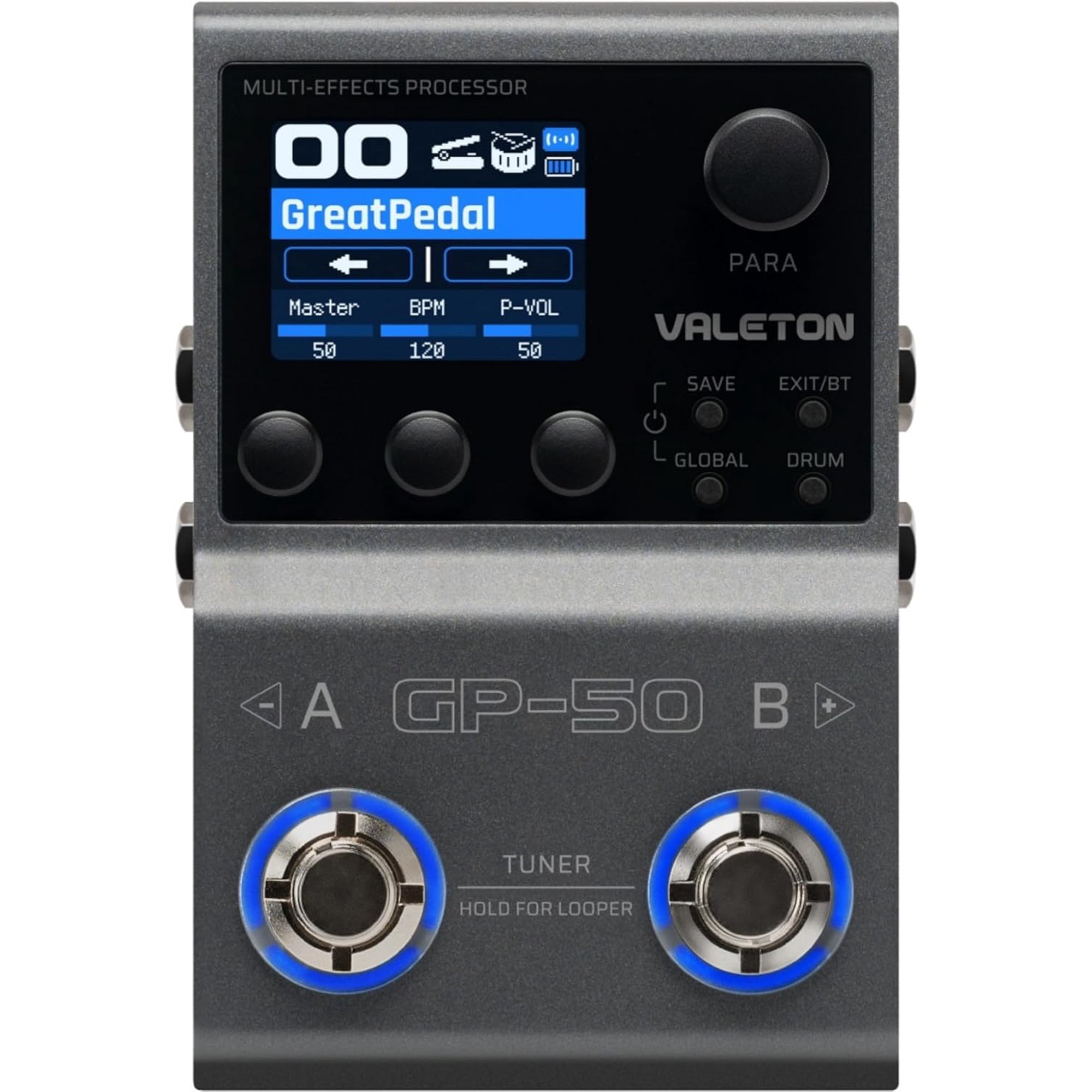 Pedal procesador de efectos múltiples Valeton GP-50 SnapTone con