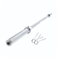 Linea Sport - Barra Recta Olímpica Profesional 180 Cm 12 Kg De Acero Cromado